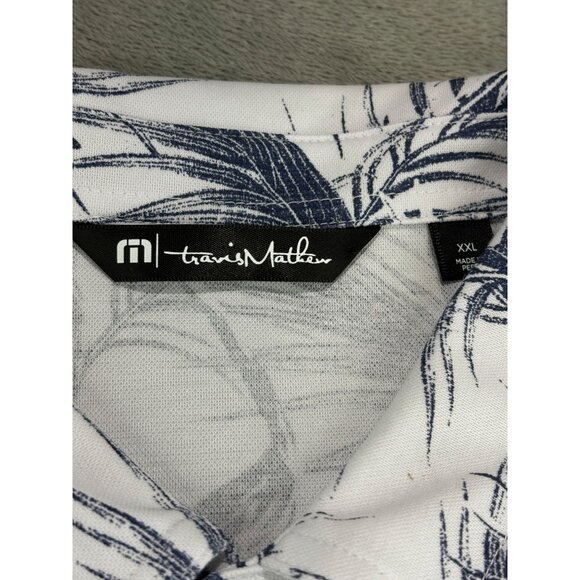Travis Mathew Polo Shirt Mens XXL Hawaiian Camp Palm Golf Tropical - Picture 3 of 9